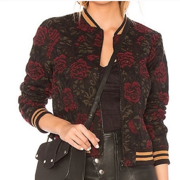 Sanctuary Jackets & Blazers - Sanctuary wool rose bomber jacket size Small